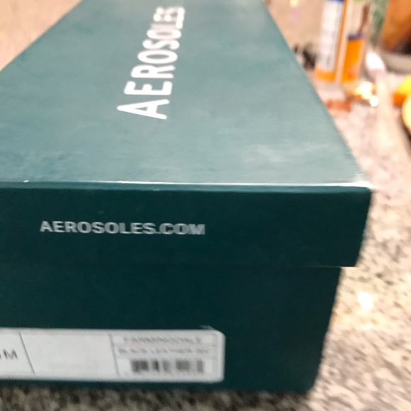 Aerosoles black pointed ballet flats size 11 wide fit leather and patent toe cap - Picture 6 of 7